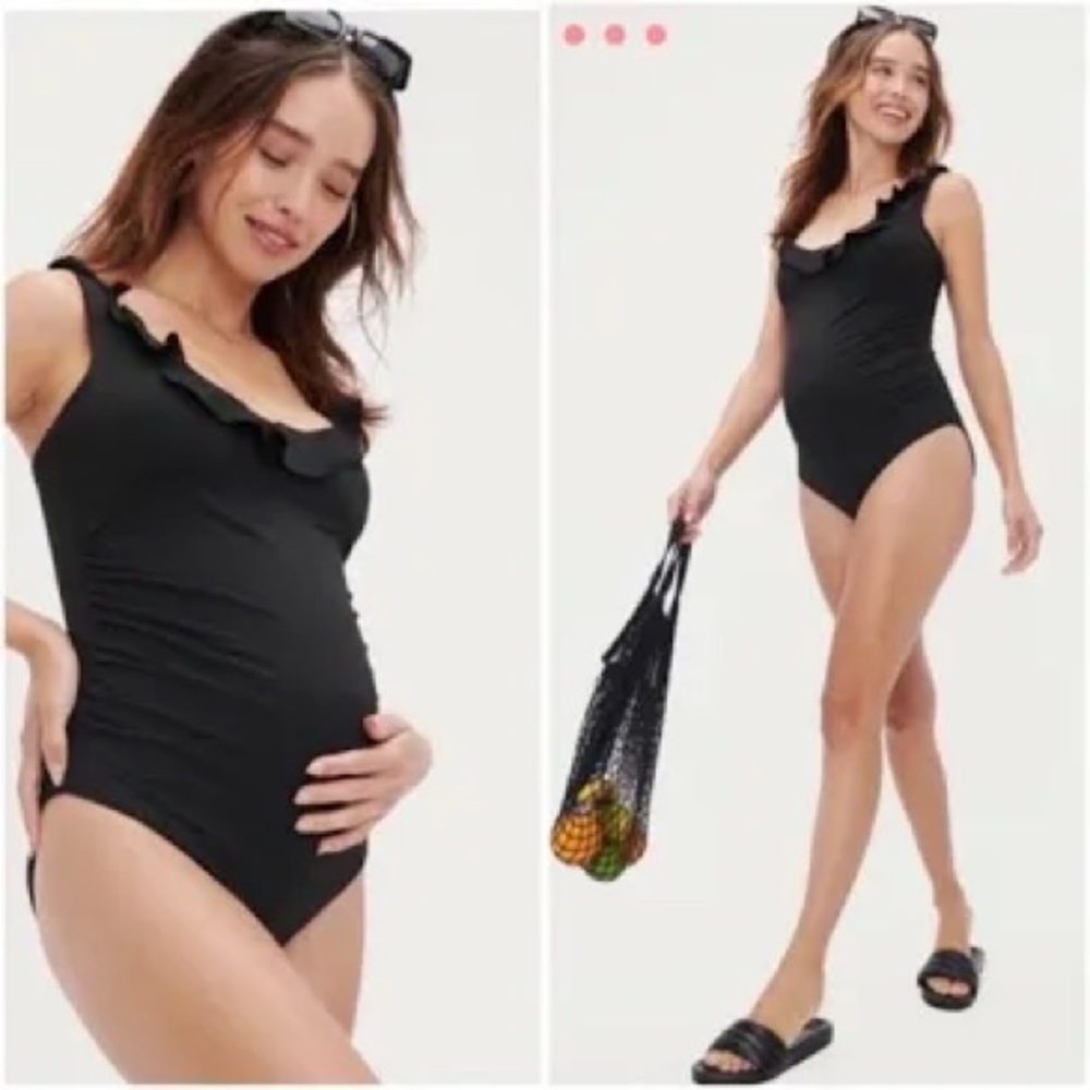 Hatch Black The Antigua Maillot Maternity One Piece Swimsuit Maternity Bump